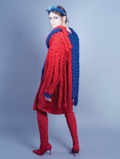 Chunky Blue-Red Jumper