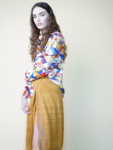 Hand-knitted Cotton Skirt