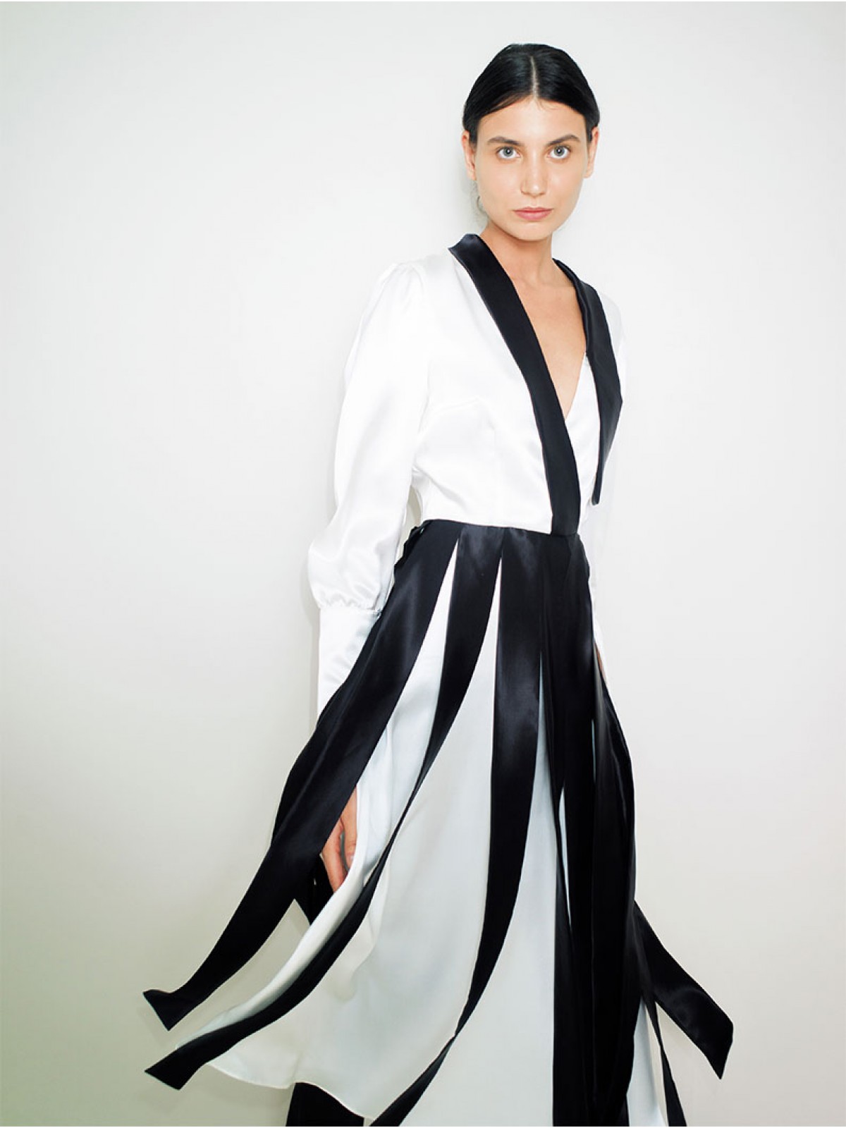 Bicolor Silk Dress