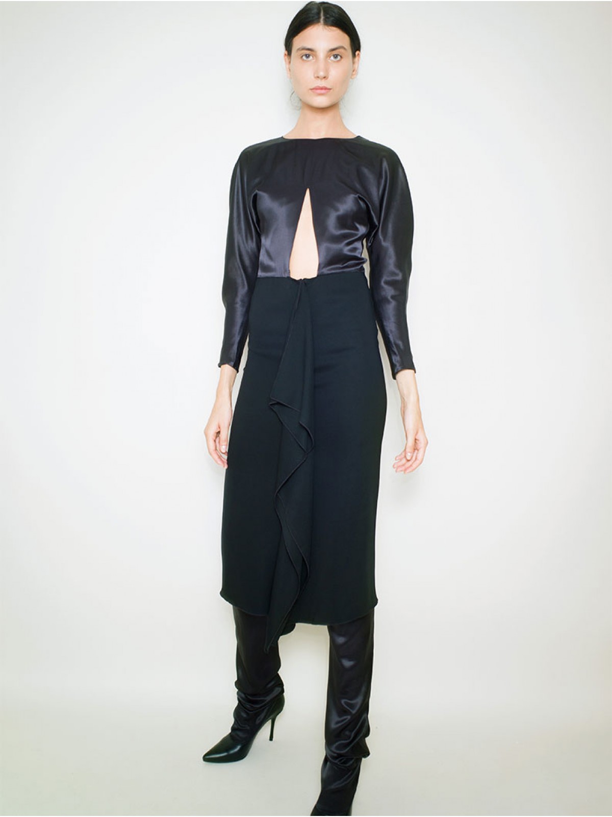 Cropped Black Dress