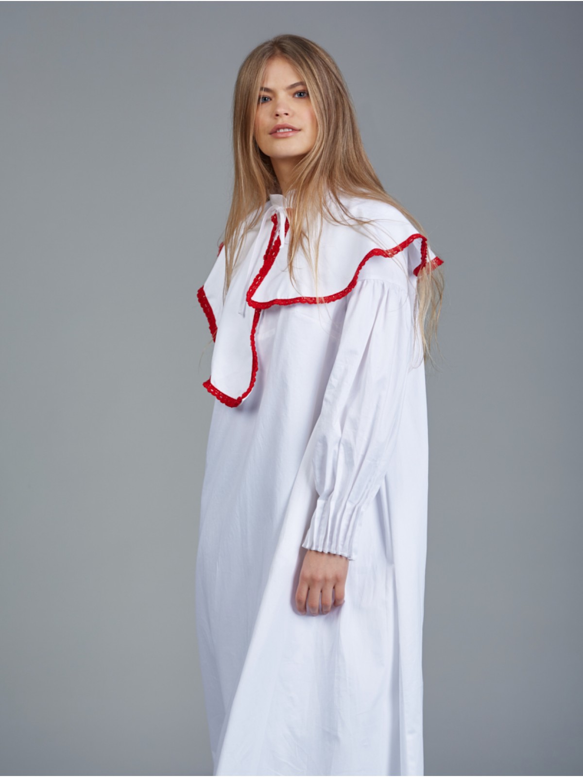 Asymmetric Crochet Collar Dress